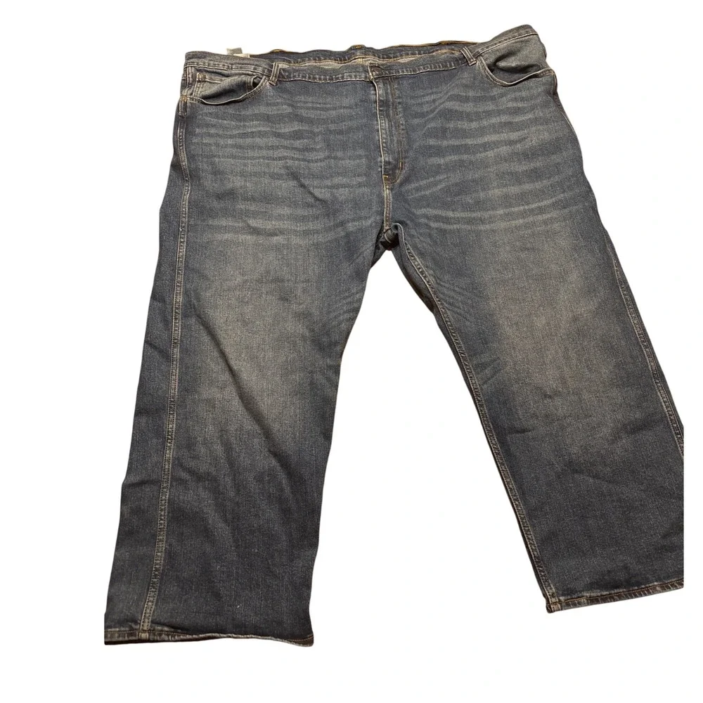 Levis Workwear Fit Mens Blue Denim Straight Leg Jeans W56 L28 Medium Wash